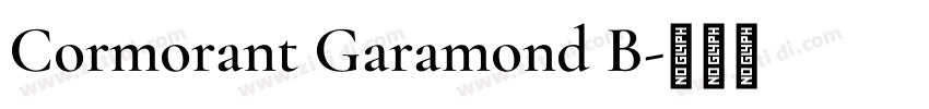 Cormorant Garamond B字体转换